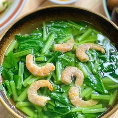 Canh cải tôm